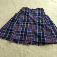 XLサイズ　無印良品　チェック柄ノースリーブチュニックシャツ　ビッグシルエット
