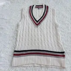 CROCODILE SPORTS ケーブル編みベスト L