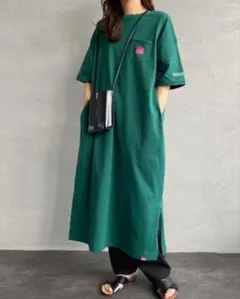 最終価格MANHATTAN PORTAGE　別注 サイドスリットカットワンピース