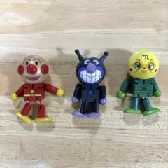 【平成レトロ】木のアンパンマン　アンパンマン・ばいきんまん・メロンパンナちゃん