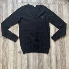LACOSTE Vネックニット ブラック サイズ38