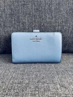 kate spade ケイトスペード　ブルー系　ミディアム折り財布　A106