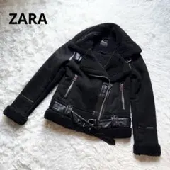 極美品ZARA フェイクムートン レザー ダブルライダース 大きいサイズ 2XL 極美品ZARA フェイクムートン レザー ダブルライダース 大きい