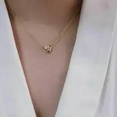 geometric zircon necklace R6N003