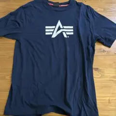 Alpha Industries ロゴプリント ネイビー Tシャツ L
