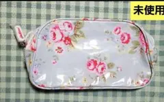 化粧ポーチ　⭐新品⭐キャスキッドソン　　水色　花柄　台形