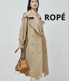 極美品 ROPÉ 【逸品】ベーシックトレンチコート【雑誌掲載】 ベージュ 38