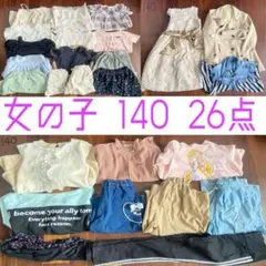子供服 女の子 夏 冬 シャツ 半袖 ズボン ダウン まとめ売り セット 140
