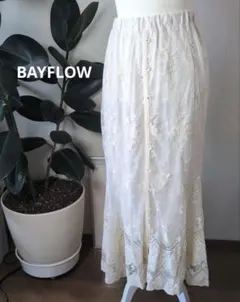 BAYFLOW　チュールレース　マーメイドスカート　アイボリー　美シルエットのサムネイル