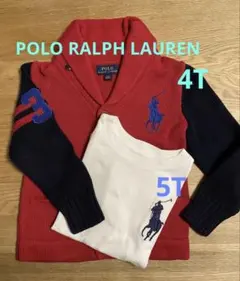 【ポロ ラルフローレン】カーディガンとTシャツ 2点110.115