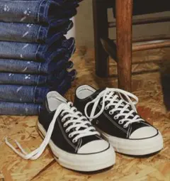 コンバース　オールスター　スエード　ブラック　黒　ローカット