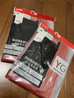 グンゼ　タイツ　YG M ヒート&ウォーム　メンズ　黒　ブラック　前あき　2枚