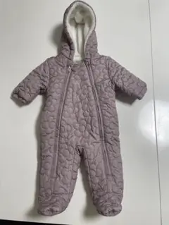 薄紫 キルティング フード付きアウター