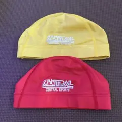 水泳帽 赤 黄色 ２枚セット　セントラルスポーツ Mサイズ