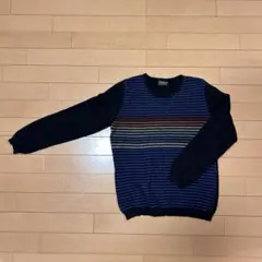 お値下げ‼︎カシミヤ100% ストライプ ニット 長袖