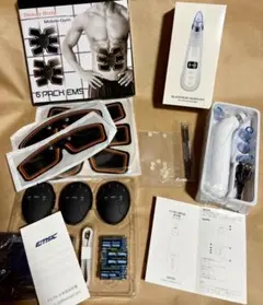 【在庫売り尽くし☆大特価】EMS腹筋ベルト＆毛穴吸引器セット　同時に時短ケア♪のサムネイル