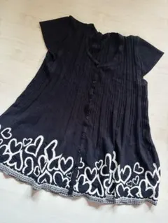 ハート　半袖ニット　チュニック