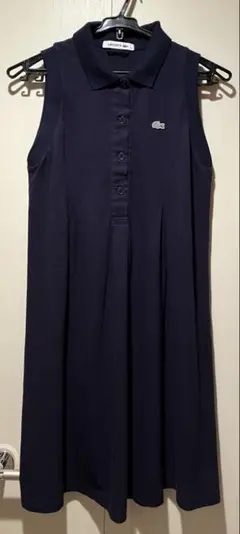 【美品】Lacoste ネイビー ノースリーブワンピース