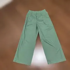 UNIQLO グリーン ワイドパンツ ウエスト61cm