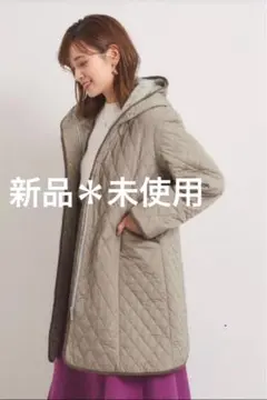 【新品＊送料込】ITS'DEMO 撥水加工 キルトフードコート タグ付