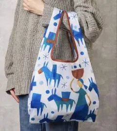 KALDI エコバッグ 動物 ブルー カルディ