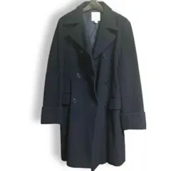 【KUMIKYOKU(組曲)】クリーニング済みダブルボタン紺色ロングコート