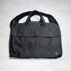 美品】PORTER スモーキー 2WAYブリーフケース ビジネスバッグ 黒