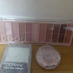 使えるメイク用品３点セット！セザンヌ ハイライトなど