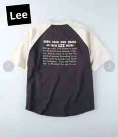 Lee・リー・ラグランTシャツ・半袖Tシャツ・ロゴT・ゆったり・M・バイカラーのサムネイル