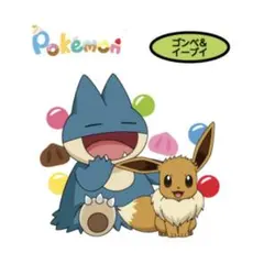 【硬質スリーブ入り】ポケモンパン　デコキャラシール　第203弾　ゴンベ&イーブイ