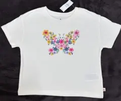【未使用】GAP グラフィックTシャツ 花×蝶 105cm