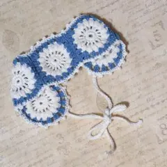 H18 バブーシュカ　ヘッドドレス　ヘアバンド　ハンドメイド　手編み