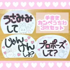 ♡手書きカンペうちわ 3枚セット♡