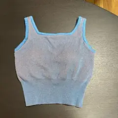 AZUL BY MOUSSY 青 Vネック タンクトップ