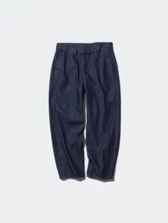 UNIQLO ワイドテーパードジーンズ丈長め BLUE L