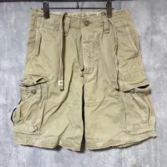 Abercrombie & Fitch ベージュカーゴショートパンツ 30