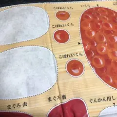 お寿司屋さん いくら パネルプリント 生地　約110×100cm