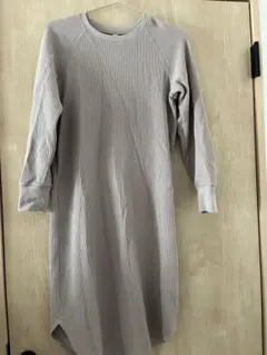 ユニクロ　ワッフル素材　ワンピース