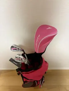 【値下げ】AZROF ゴルフクラブセット ピンク キャディバッグ付のサムネイル