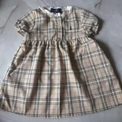 EAST BOY ベージュ チェック ワンピース