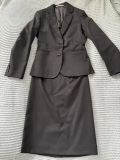 【洗える】 LES MUES スカートスーツ セットアップ SS 黒