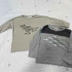 べべ　ロンT 2点セット　おまとめ　刺繍　恐竜　飛行機