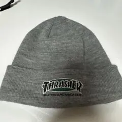 THRASHER グレー ニット帽