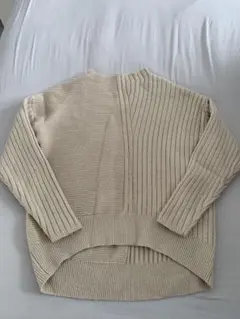 美品　AZUL BY MOUSSY ベージュ リブ編み ニット S ２枚セット