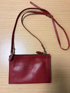 IL BISONTE レザー ショルダーバッグ レッドのサムネイル