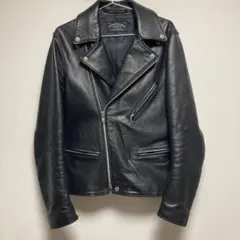 定価約6万 ユナイテッドアローズ 牛革 ダブルライダースジャケット ブラック