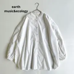 アースミュージックアンドエコロジー　長袖　チュニックブラウス　ゆったり　F