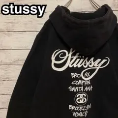 918【人気Lサイズ】ステューシー♤ビッグロゴ　ワールドツアー　スウェット　希少