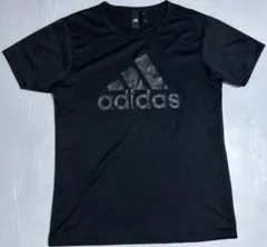 【ランクB】 アディダストレーニングTシャツ(黒・Sサイズぐらい)