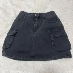 デニム カーゴミニスカート ブラックのサムネイル